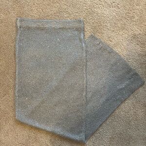 Silver sparkle white fox skirt!